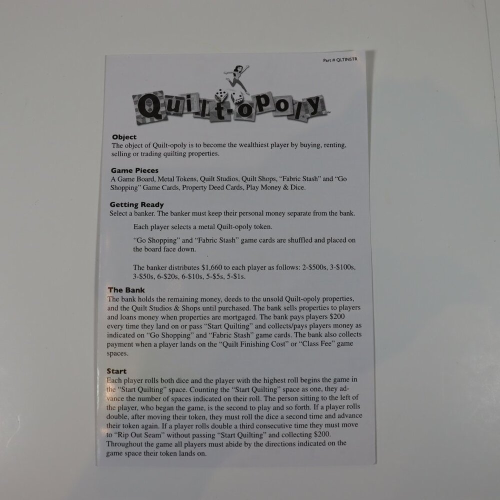 Quilt-opoly Replacement Rules